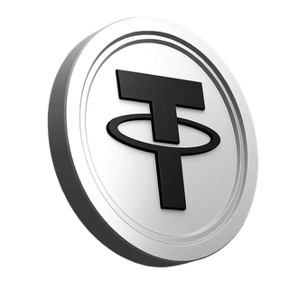 Visualisation du cours de la pièce Tether USDT affichée dans la section d'informations de la plateforme